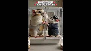 Hamsters&rsquo; Epic Chip Heist Fail:Double Stuck in Cage!🐹😂 #FunnyHamster #CuteHamsters #LittleHamster