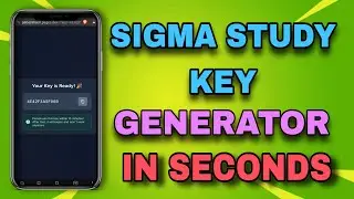 🔐 Sigma Study Key Generator in Seconds | Fast & Free Unlock Tool