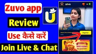 Zuvo app review | how to use it | how to register for a live event and chat