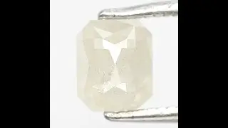 0.99 CT Asscher Cut Misty White Rustic Diamond: Engagement Ring Stone