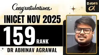 Rank 159 INICET Nov 2025 | Dr Abhinav Agrawal