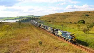O maior trem de carga geral que registramos na Ferrovia do A&ccedil;o em Minas Gerais