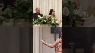 Her sister was waiting for this moment #weddingtoast #toast