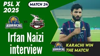 Irfan Khan Naizi Interview To Amir Jamal | Karachi Kings v Lahore Qlandars Match 24 |