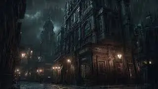 Thunderstorm in a Gothic City | Dark Fantasy Rain & Lightning Ambience