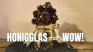 Aus einem Honigglas wird ein Winter-Windlicht 😍 | DIY mit WOW-Effekt ✨🕯️