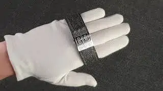 Bespoke watch strap of ostrich leather for Roger Dubuis Excalibur watches.