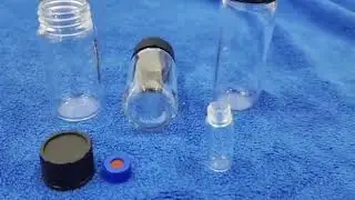 Quartz sample test bottles reagent bottles