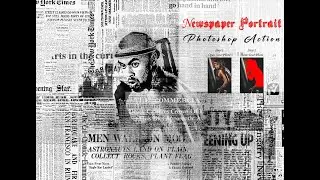 Newspaper Portrait Photoshop Action