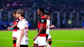 Duelo Rubro-negro 🎮👉🏼⚽ (Confronto RJ e GO) ⬛🟥 ATL&Eacute;TICO GOIANIENSE ❌ FLAMENGO 🟥⬛ Gameplay KONAMI PES