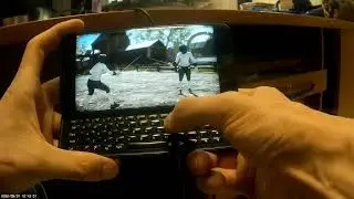 New F(x)tec Pro1x with stock Android, playing a fighting game with keyboard (cloud computing)