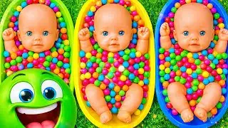 Full of 3 Rainbow BathTubs Candy with M&M's & Magic Slime Cutting Video