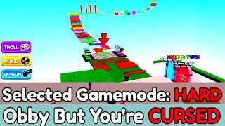 Roblox OBBY BUT YOURE CURSED Walkthrough [World 1] [Hard Mode] [English]  👻