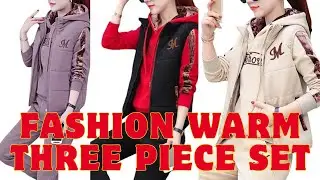 Fashion Warm Three Piece Set Women