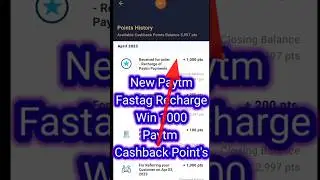 Win 1000 cashback Point !! Paytm Fastag Recharge !! Paytm New Add money offer #paytm
