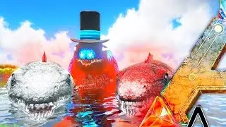 ARK Survival Evolved | ALPHA MOSASAURUS VS 100 MOSA & WARDEN MORMAW FIGHT | Update 242 ( Gameplay )