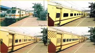 GMO WAP7 (#39129) Led 01448 Howrah ~ Jabalpur Shaktipunj Express Full Speed Passing Dankuni Jn.