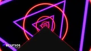 Video de bucle de túnel geométrico neón para servicios de adoración