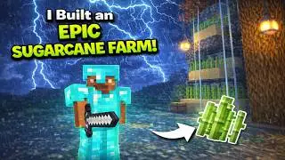 I Built an AUTOMATIC Sugarcane Farm in Minecraft Survival