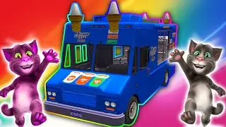 Colors IceCream Cars and Talking Tom Colors Mega Fun Party Kids Songs Nursery Rhymes