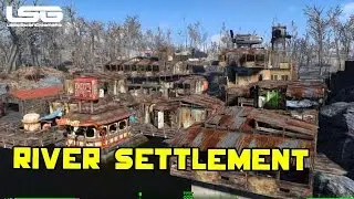 Fallout 4 - Epic Riverside Settlement (Tour)