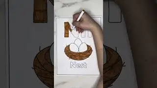 &ldquo;Letter N Coloring Page &ndash; Nest Theme | Fun & Creative Alphabet Coloring&rdquo;
