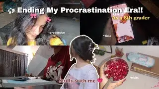 Ending My Procrastination Era 📖💗 | Study Vlog |As a CBSE 8th grader