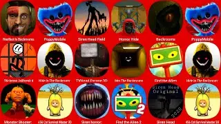Backrooms, Nextbot Skibidi, Poppy Mobile ,Siren Head Field, Horror Hide, Backrooms, Stickman...