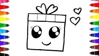Gift box 🎁 Drawing Painting And colouring for the preschool kids and toddlers