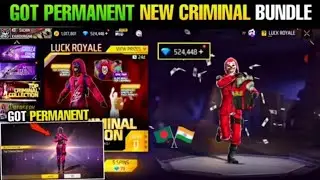 Neon Criminal Luck Royale Event Free Fire | 13 August Criminal Luck Royale Event | Criminal Bundle