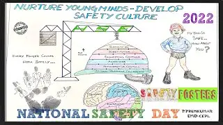 SAFETY POSTERS | DRAWINGS | NSD 2022 | NURTURE YOUNG MINDS DEVELOP SAFETY CULTURE | SAFETY SAVES