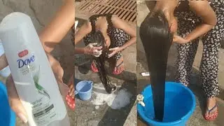 Wrong way to apply conditioner on hair after shampoo (Hindi)/ hair wash hair dunk 😍