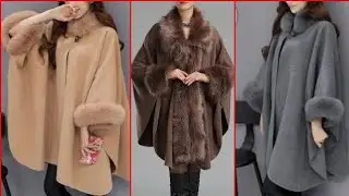 ❄️Winter Faux Fur Cape Shawl for Girls #fashion #trending 