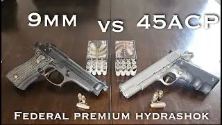 REMATCH: 9mm vs 45ACP - (Federal Hydrashok)