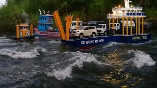 Penuh Antrian bus lintas pulau.truck hino.mini Cooper.kapal cargo.kapal pesiar@wongrc406