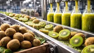 Kiwi Fruit Processing Factory | From Fresh Harvest to Juice Bottle