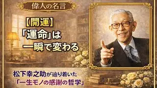 ​【魂の仕事術】松下幸之助が教える「逆境を恩恵に変える」唯一の方法。2026年、自分の道を信じる勇気が湧く動画#偉人 #松下幸之助 #名言 #言霊#生き方