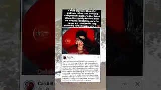 Cardi B Thanks Fans for Supporting Her New Album #CardiB #HipHopNews #RapUpdates #Celebrity #shorts