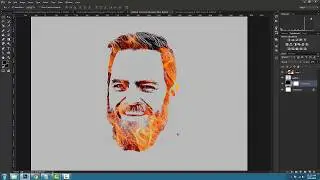 How to make Fire Face logo Design Photoshop