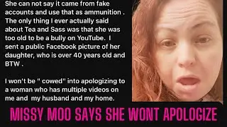 Missy says she will not be apologizing to Tea and Sass