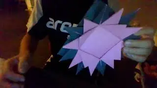 Origami lotus flower picture frame demo.