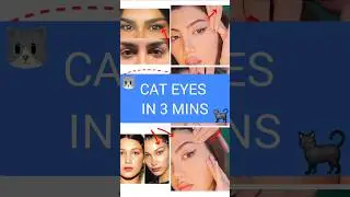 How to Get Cat Eyes Naturally in 3 Minutes ✨️ Face Yoga Hack 🐈🤩 #shorts