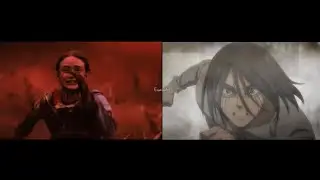 Attack on Titan but stranger things max scene