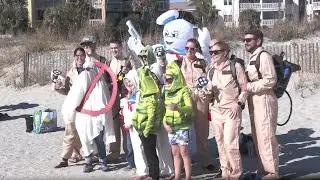 Annual Bill Murray look-a-like polar plunge