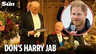 Trump takes thinly veiled swipe at Prince Harry after praising William in state banquet speech