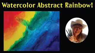 How To Paint An Abstract Rainbow With Watercolor Paints! (Real-Time Art Lesson!) Art Therapy