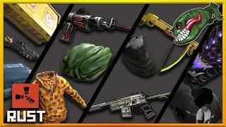 Rust Skins | Crossbownana, Frog Rock, Jackhammer From Hell, Pizza Cloths, Recycler Box #313