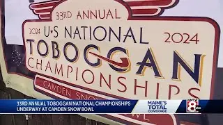 33rd annual toboggan national championships underway at camden snow bowl