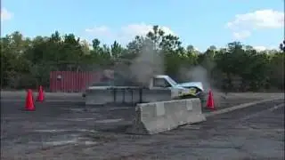 crash test-kit based (concrete jersey barrier) tilt/swivel arm barrier crash test certification (2)