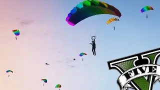 GTA V ONLINE: ROLEZINHO INSANO COM PARAQUEDAS